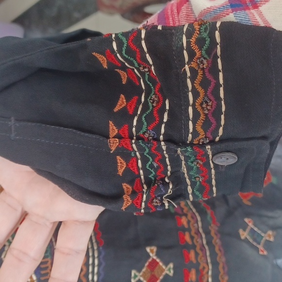 Chico's Boho long skirt and blouse, nwt, Size 2 (12), Beaded, Sequins, Tiered - Picture 6 of 14